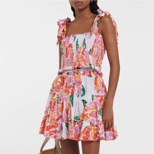 Poupette St. Barth Triny Printed Cotton Crop Top